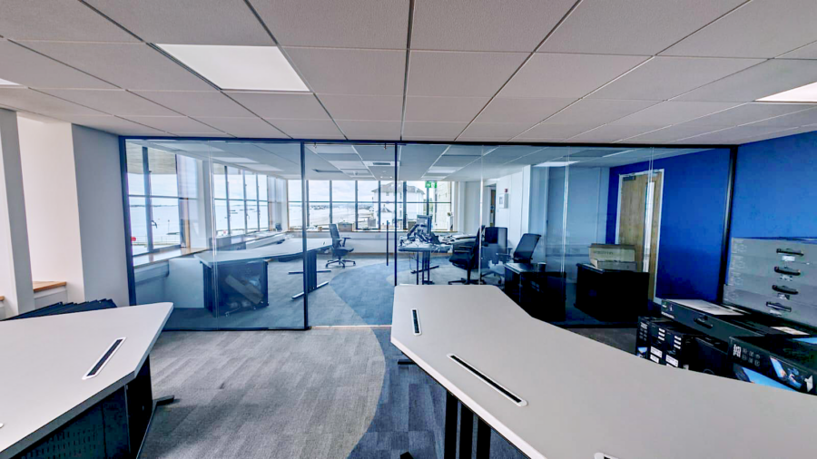 Blue Window Film Installation for Port of London Office in Gravesend, Kent image 2