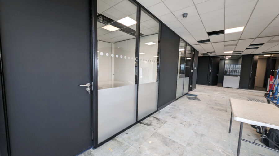 Office Frosted Glass Window Film and Branding for ABM at Heathrow image 3